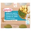 Image de Babybio Repas Midi Pot Haricots Verts Pomme de Terre Colin +6m Bio 2 x 200g