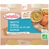 Image de Babybio Risotto Poireau du Centre-Val de Loire Saumon Bio 2 x 200g