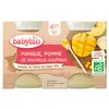 Image de Babybio Fruits Pot Mangue Pomme +4m Bio 2 x 130g