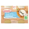 Image de Babybio Pot Brassé Brebis Quetsche Vanille +6m Bio 2 x 130g