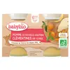 Image de Babybio Fruits Pot Pomme Clémentine +6m Bio 2 x 130g