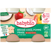 Image de Babybio Brassé Végétal au Lait de Coco - Pomme Fraise de nos Fermes - 2x130g