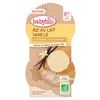 Image de Babybio Desserts Lactés Bol Riz au Lait Vanille +8m Bio Lot de 2 x 100g