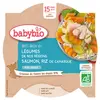 Image de Babybio Repas Midi Assiette Légumes Saumon Riz +15m Bio 260g