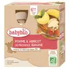 Image de Babybio Fruits Gourde Pomme Abricot Banane +6m Bio 4 x 90g