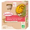 Image de Babybio Fruits Gourde Kiwi Mangue Lait de Coco +6m Bio 4 x 90g