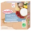 Image de Babybio Desserts Lactés Gourde Brassé Lait de Chèvre Pomme Framboise +6m Bio 4 x 85g