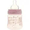 Image de Bébisol Biberon Anti-Colique Silicone Col Large +0m Lapins Rose 150ml