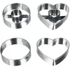 Image de Découpoir rond et coeur D : 5.5 cm - lot de 4