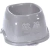 Image de Ecuelle haute carrée 700 ml gris en plastique pour chien - zolux