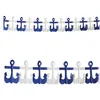 Image de Guirlande décorative en papier - Bleu - Ancres marines - 3 mètres - Ignifugée - Mixte