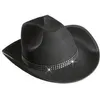 Image de Chapeau de Cow-Boy Strass - WIDMANN - Noir - Pour Femme - Extérieur