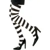 Image de Collants rayés noir et blanc adulte