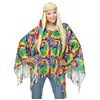 Image de Poncho - Coloré - Adulte - Psychédélique - Tour de tête inclus - Franges