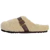 Image de Chausson en cuir Scholl Charlotte pour femme - Beige/Marron - Confort exceptionnel