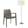 Image de Chaise - Cream - Grise anthracite - Avec accoudoirs - Design en polycarbonate brillant