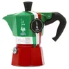 Image de Cafetière italienne - BIALETTI - La Mokina Italia - Tous feux sauf induction - 1 tasse - 40 ml - Vert / Rouge