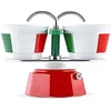 Image de Kit de préparation de café - BIALETTI - MINI ITALIA - 2 tasses - Bicolore - Idéal pour le thé et café