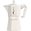 Image de Cafetière Italienne - BIALETTI - MOKA Exclusive - 6 tasses - Crème - Aluminium verni