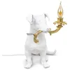 Image de Lampada da Tavolo Rio Cane Bianco Oro 42x25x34cm SELETTI