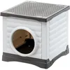 Image de Niche - FERPLAST - PETVILLA 50 - 385 x 43 x 385 cm - Blanc / Gris