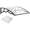 Image de Auvent de Porte dEntrée 100 x 120 cm Transparente - Polycarbonate Alvéolé Marquise Extérieure Bras Polypropylène Art Plast