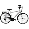 Image de Vélo VTC 28 Homme COUNTRY - Cadre Aluminium - 21 Vitesses avec Poignées et Dérailleurs Shimano + Equipement City