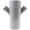 Image de Culotte PVC réduite double parallèle - FIRSTPLAST - Ø10 - PVC - Femelle/Mâle - Évacuation eaux sanitaires
