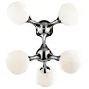 Image de Lampe Plafonnier - Ideal Lux - Noeuds - Métal Chromé - Verre Soufflé - 5 Ampoules E14