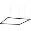 Image de Suspension intégrée décorative - Carrée noire - 3000K - 51W - LED intégrée