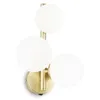 Image de Applique Murale - Ideal Lux - PERLAGE - 3 Globes - Métal et Verre - Jaune Satiné