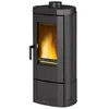Image de Poêle à bois - NORDICA EXTRAFLAME - CANDYLEAN - Fonte émaillée - 6.6 kW - Noir anthracite