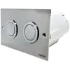 Image de Plaque de commande pneumatique R7 chromé brillant WC encastré Valsir double volume