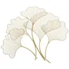 Image de Panneau décoratif 3D en métal doré avec feuilles 79x5x68 cm