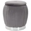 Image de Pouf Coffre Rangement Paris Gris Foncé & Argent