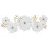 Image de Décoration Murale en Métal Foral 158cm Blanc & Or