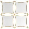 Image de Miroir mural géométrique en métal doré 68x35x68 cm