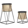 Image de Lot de 2 Cache-Pots sur Pied Osaka 40cm Noir & Naturel
