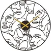 Image de Horloge ronde en métal Faces 50 x 3.5 cm