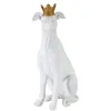 Image de Statuette figurine de chien blanc 20x125x33 cm.