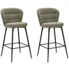 Image de Lot de 2 Chaises de Bar Losanna 108cm Vert