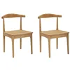 Image de Lot de 2 Chaises en Bois Japan 70cm Naturel