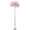 Image de Lampadaire Imitation Plume Palm 160cm Or & Rose