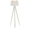 Image de Lampadaire Imitation Plume Stand 147cm Or & Blanc