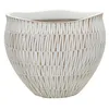 Image de Cachepot en résine blanc avec des lignes géométriques Ø 305x245 cm
