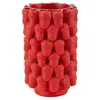 Image de Vase en résine rouge composé de fraises Ø 20x32 cm