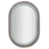 Image de Miroir Mural en Velours Anthony 90cm Gris & Taupe