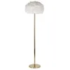 Image de Lampadaire Imitation Plume Slim 170cm Or & Blanc