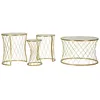 Image de Set table basse et 3 tables dappoints en métal Noah doré