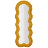 Image de Miroir Mural en Tissu Bouclé Teddy 160cm Moutarde